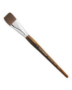 Art Essentials KAZAN Synthetic Squirrel Hair Brush - Series 12016 - Flat - Short Handle - Size: 1"