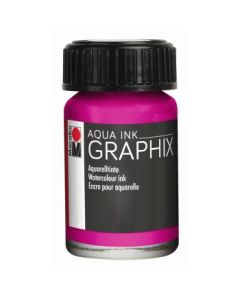 Marabu Graphix Aqua Ink - Bottle of 15 ML - Magenta (014)