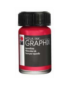 Marabu Graphix Aqua Ink - Bottle of 15 ML - Carmine Red (032)