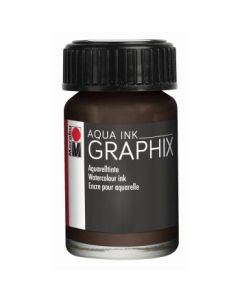 Marabu Graphix Aqua Ink - Bottle of 15 ML - Dark Brown (045)