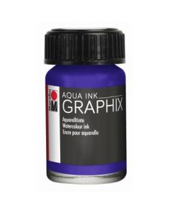 Marabu Graphix Aqua Ink - Bottle of 15 ML - Dark Violet (051)