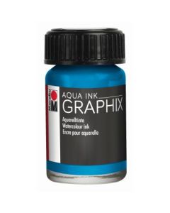 Marabu Graphix Aqua Ink - Bottle of 15 ML - Cyan (056)