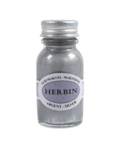 J. Herbin Pigmented Ink - 15 ML Bottle - Argent (Silver)