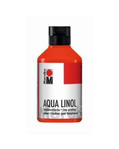 Marabu Aqua Lino Printing Colour - Bottle of 250 ML - Vermilion (006)