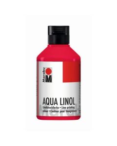 Marabu Aqua Lino Printing Colour - Bottle of 250 ML - Carmine Red (032)