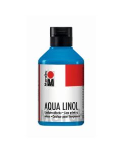 Marabu Aqua Lino Printing Colour - Bottle of 250 ML - Medium Blue (052)