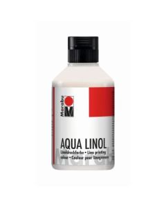 Marabu Aqua Lino Printing Colour - Bottle of 250 ML - White (070)