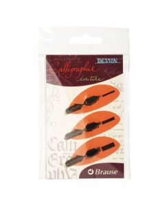 Brause Calligraphy Nibs - Set of 3 Nibs - Bandzug 1.5 MM / 2.5 MM / 4 MM