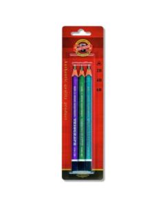 Koh-I-Noor Triograph Professional Graphite Pencil - 2B, 4B & 6B - Set of 3