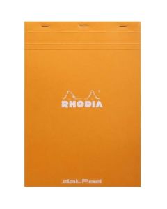 Rhodia - Basics Orange No. 18 - Stapled - Dot Grid Pad - A4 (210 mm x 297 mm or 8.3" x 11.7") White Ultra Smooth Surface - 80 GSM - Pad of 80 Sheets