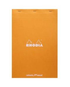 Rhodia - Basics Orange No. 19 - Stapled - Dot Grid Pad - A4+ (210 mm x 318 mm or 8.3" x 12.5") White Ultra Smooth Surface - 80 GSM - Pad of 80 Sheets