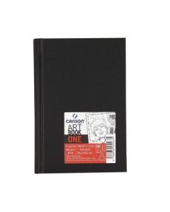 Canson One Art Book - Fine Grain 100 GSM - A6 (10.2 x 15.2 cm or 4 x 6") -  Hardbound - 100 Sheets