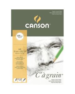 Canson C a' Grain Heavyweight Drawing Paper - Fine Grain 125 GSM A4 Poly Pack - 10 Sheets