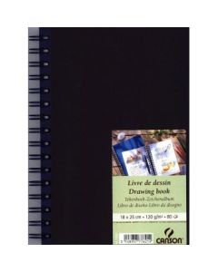 Canson Drawing Book - Fine Grain 120 GSM - 18 x 25 cm or 7.1 x 9.8'' - China Blue Cover Art Book of 80 Sheets