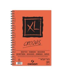 Canson XL Croquis - Drawing & Sketching Paper - 90 GSM A4 (21x 29.7 cm or 8.3 x 11.7'') - Album of 120 Light Grain Sheets