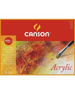 Canson Acrylic Paper - Cold Press 400 GSM - 24 x 32 cm or 9.4 x 12.6'' - Block of 50 Sheets