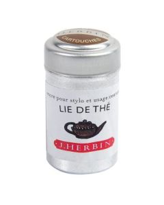 J. Herbin Fountain Pen Ink Cartridges - Lie De The (Tea Brown) - Tin Box of 6