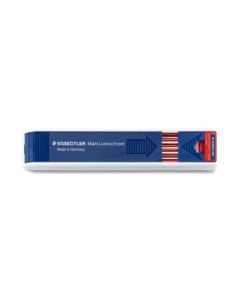 Staedtler Mars Lumochrom 204 - 2 MM Red Leads for Clutch Pencils - Pack of 12