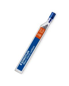 Staedtler Mars Micro Carbon 250 - 0.5 MM Black HB - Mechanical Pencil Leads - Pack of 12