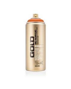 Montana Gold Acrylic Professional Spray Paint - 400 ML Can - Pure Orange (G 2080)