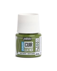 Pebeo Setacolour Leather Paint - 45 ml Bottle - Khaki Green (17)