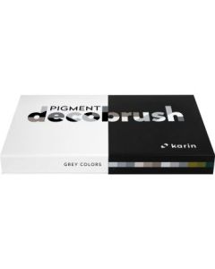 Karin Pigment DecoBrush Acrylic Marker - Grey Colours Set - 12 Colours