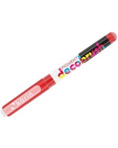 Karin Pigment DecoBrush Acrylic Marker - Brush Tip - Red (032U)