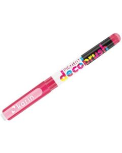 Karin Pigment DecoBrush Acrylic Marker - Brush Tip - Magenta Red (213U)