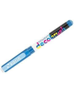 Karin Pigment DecoBrush Acrylic Marker - Brush Tip - True Blue (2935U)