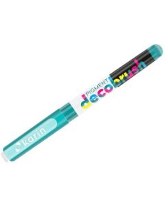 Karin Pigment DecoBrush Acrylic Marker - Brush Tip - Turquoise (3145U)