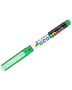 Karin Pigment DecoBrush Acrylic Marker - Brush Tip - Green (347U)