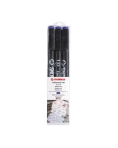 Snowman Calligraphy Pens - Blue - 1.0 - Pack of 3