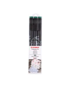 Snowman Calligraphy Pens - Green - 1.0 - Pack of 3