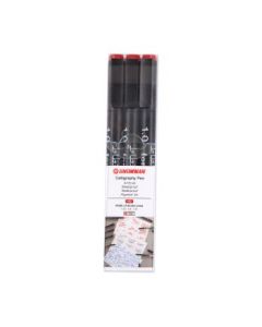 Snowman Calligraphy Pens - Red - 1.0 - Pack of 3