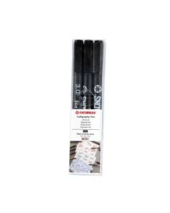 Snowman Calligraphy Pens - Black - 3.0 - Pack of 3