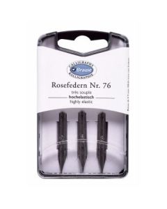 Brause B76 Writing Nibs - Rose / Highly Elastic - Size 0.3 MM - Box of 3