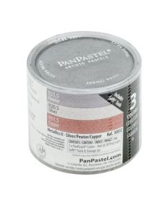 PanPastel Colors Ultra Soft Artist's Painting Pastels, Metallics 2 - 3 Assorted Metallic Colours - Silver/Pewter/Copper