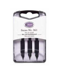 Brause B376 Writing Nib - Steno / Blue Pumpkin - Size 0.7 MM - Box of 3