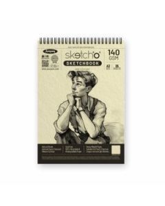 Anupam SketchO Sketch Book A3 (11.5 x 16.5") 140 GSM Medium Grain Natural Shade Cartridge Paper, WireO Bound of 25 Sheets