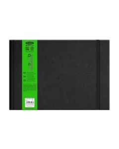 Anupam SketchO Sketch Book A4 (Landscape) 140 GSM Medium Grain Natural Shade Cartridge Paper, Hard Bound Journal with Black Textured Cover of 128 Pages