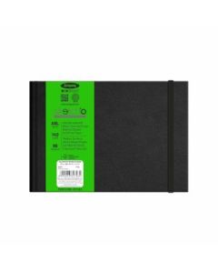 Anupam SketchO Sketch Book A6 (Landscape) 140 GSM Medium Grain Natural Shade Cartridge Paper, Hard Bound Journal with Black Textured Cover of 96 Pages