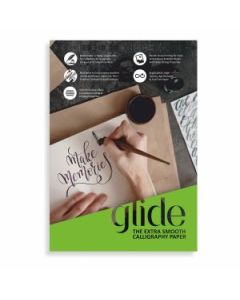 Anupam Glide Calligraphy Bristol Paper A4 200 GSM Extra Smooth Surface, Book of 20 Sheets