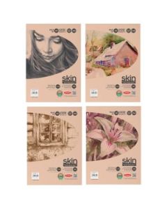 Anupam Skin Watercolour Beige Toned Paper A4 225 GSM Cold Press, Polypack of 10 Sheets