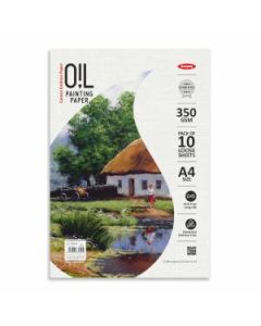 Anupam Oil Painting Paper 350 GSM Canvas Emboss Natural White Paper