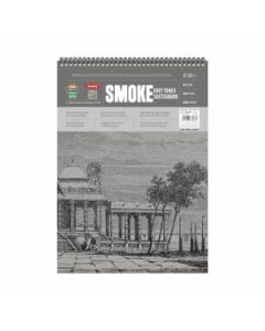 Anupam Cartridge Drawing Paper Smoke Grey Toned A4 140 GSM Optimal Coarse Texture, WireO Bound of 100 Sheets