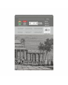 Anupam Cartridge Drawing Paper Smoke Grey Toned A5 140 GSM Optimal Coarse Texture, WireO Bound of 100 Sheets