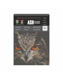 Anupam Cartridge Drawing Paper Ash Black Toned A4 180 GSM Optimal Coarse Texture, WireO Bound of 40 Sheets