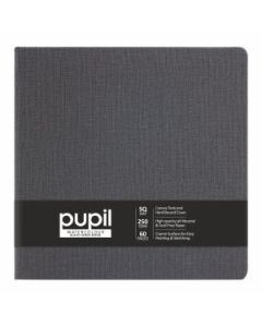 Anupam Pupil Watercolour Black Toned Paper Square 250 GSM Cold Press, Hard Bound with Canvas Textured Cover of 60 Pages