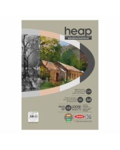 Anupam Heap Watercolour Paper A4, Optimal Coarse Texture, Polypack of 10 Sheets (1 Sheet Natural, 3 Sheets each Beige, Grey & Black)