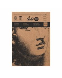 Anupam Gold Edition Artist Drawing Book Natural Shade A3 300 GSM Optimal + Smooth Texture, Polypack of 5 Sheets